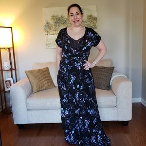 Dark Floral Maxi Dress